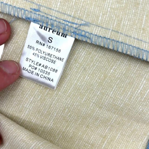 Aureum Sky Blue Vegan Leather Pleated Skirt‎ Size Small - Picture 10 of 11